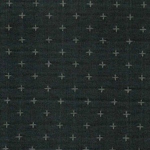 Cross Stitched Cotton Fabric - French Grey