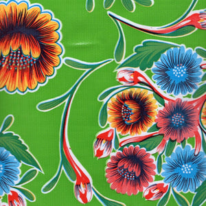 Bloom Oilcloth - Lime Green