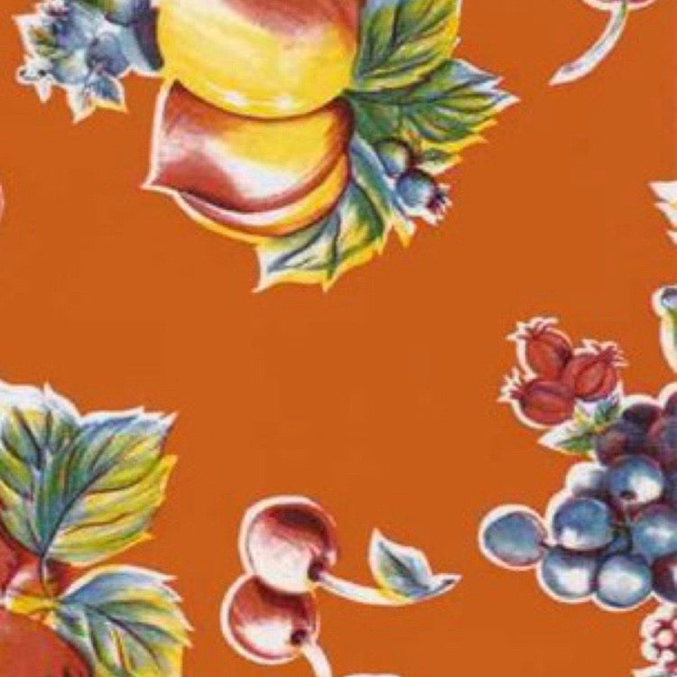 Pears & Apples Oilcloth - Orange