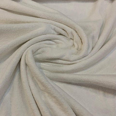 Cotton Terry Cloth Fabric - White