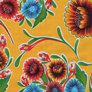 Bloom Oilcloth Fabric - Yellow