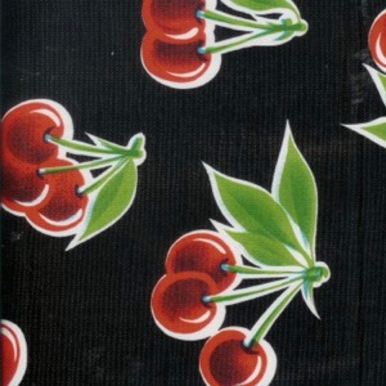 Stella Cherry Oilcloth - Black