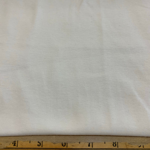 Stretch Cotton Lycra Ribbing Fabric - White