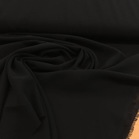 Polyester Chiffon Fabric - Black