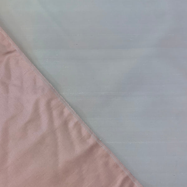 Double Sided Silk Shantung Fabric - Pale Pink & Rose