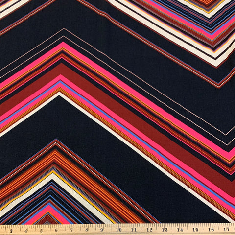 Designer Chevron Viscose Fabric