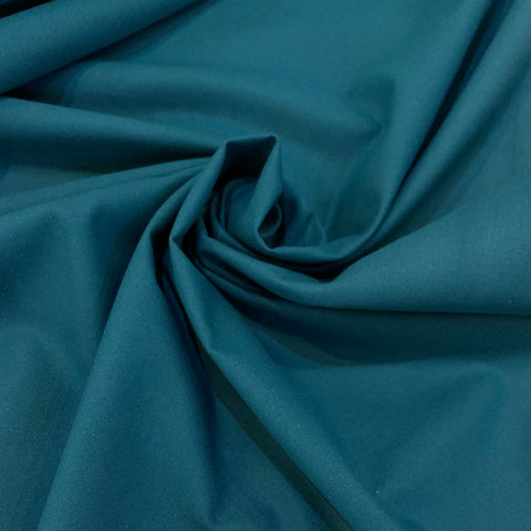 Brushed Bull Denim Cotton Fabric - Teal