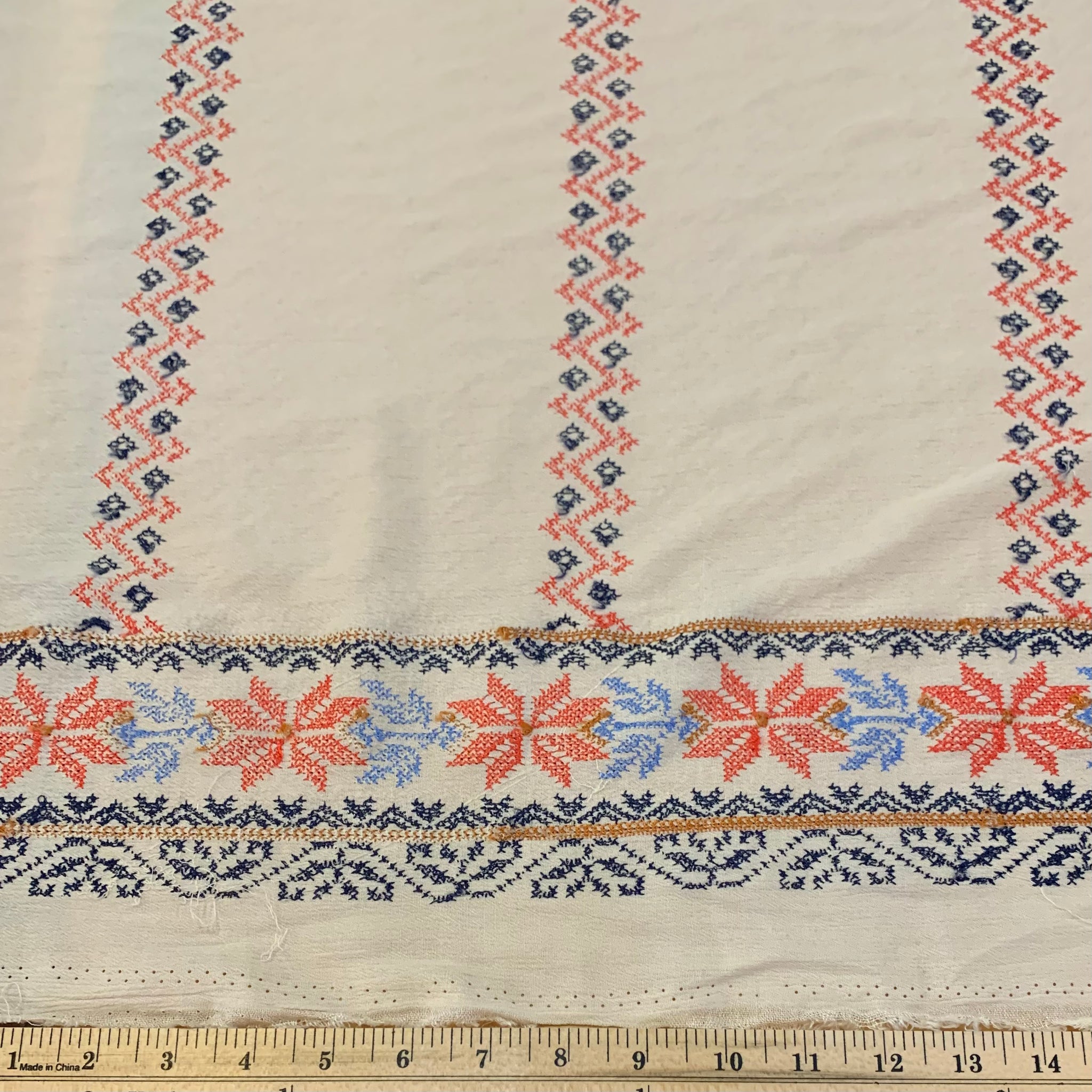 Lightweight Embroidered Crepe Fabric