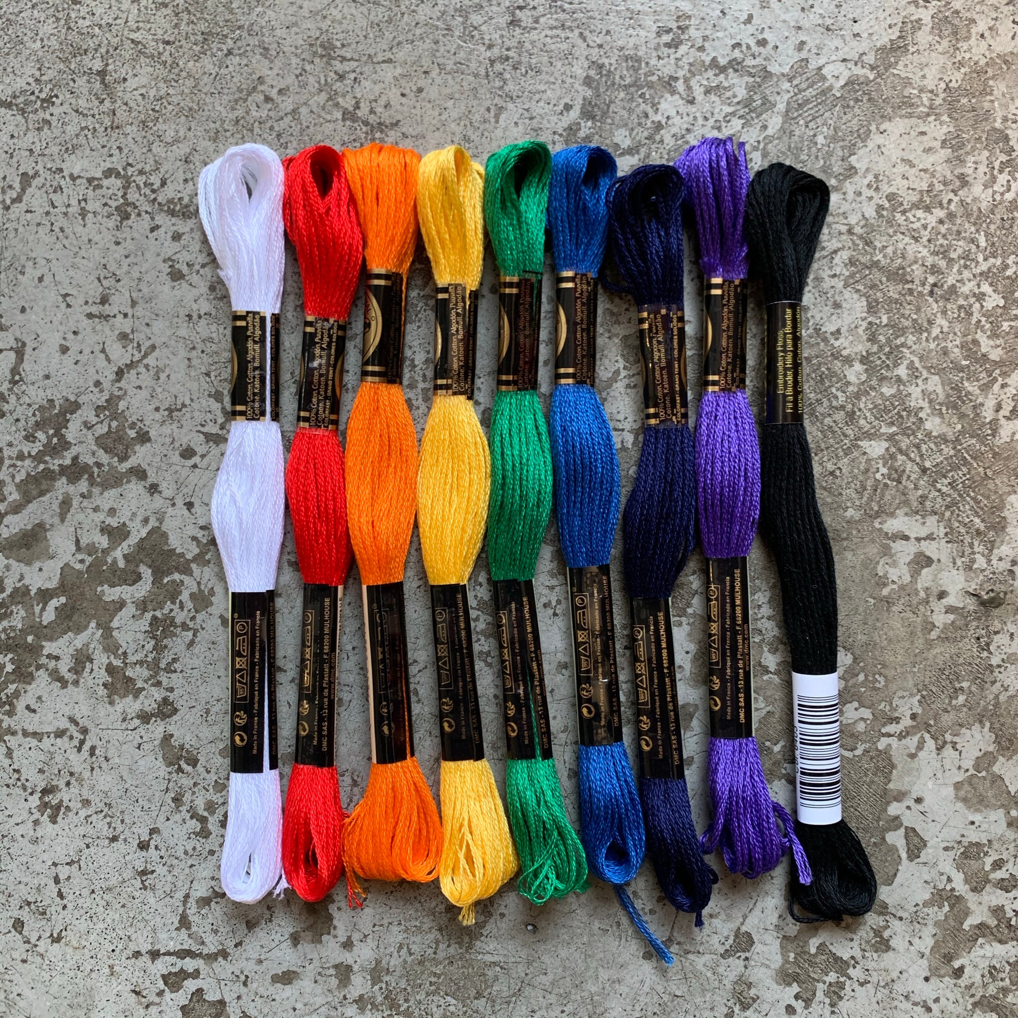 DMC 6 Strand Embroidery Floss Assortment - Rainbow