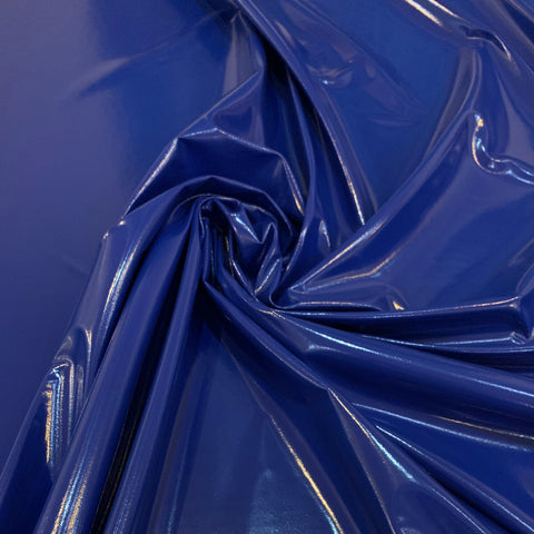 Slicker Stretch Faux Patent Leather - Royal