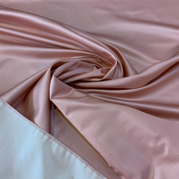 Double Sided Silk Shantung Fabric - Pale Pink & Rose