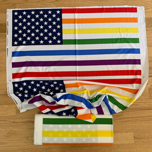 Rainbow Pride Flag Panel Cotton Fabric