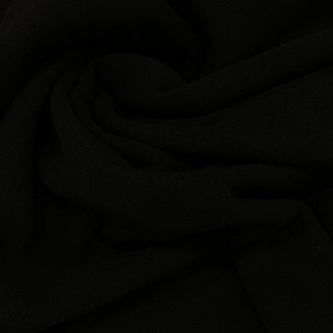 Wool Blend Melton Coating Fabric - Black