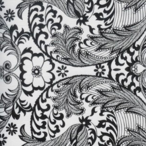 Paradise Oilcloth Fabric - Black