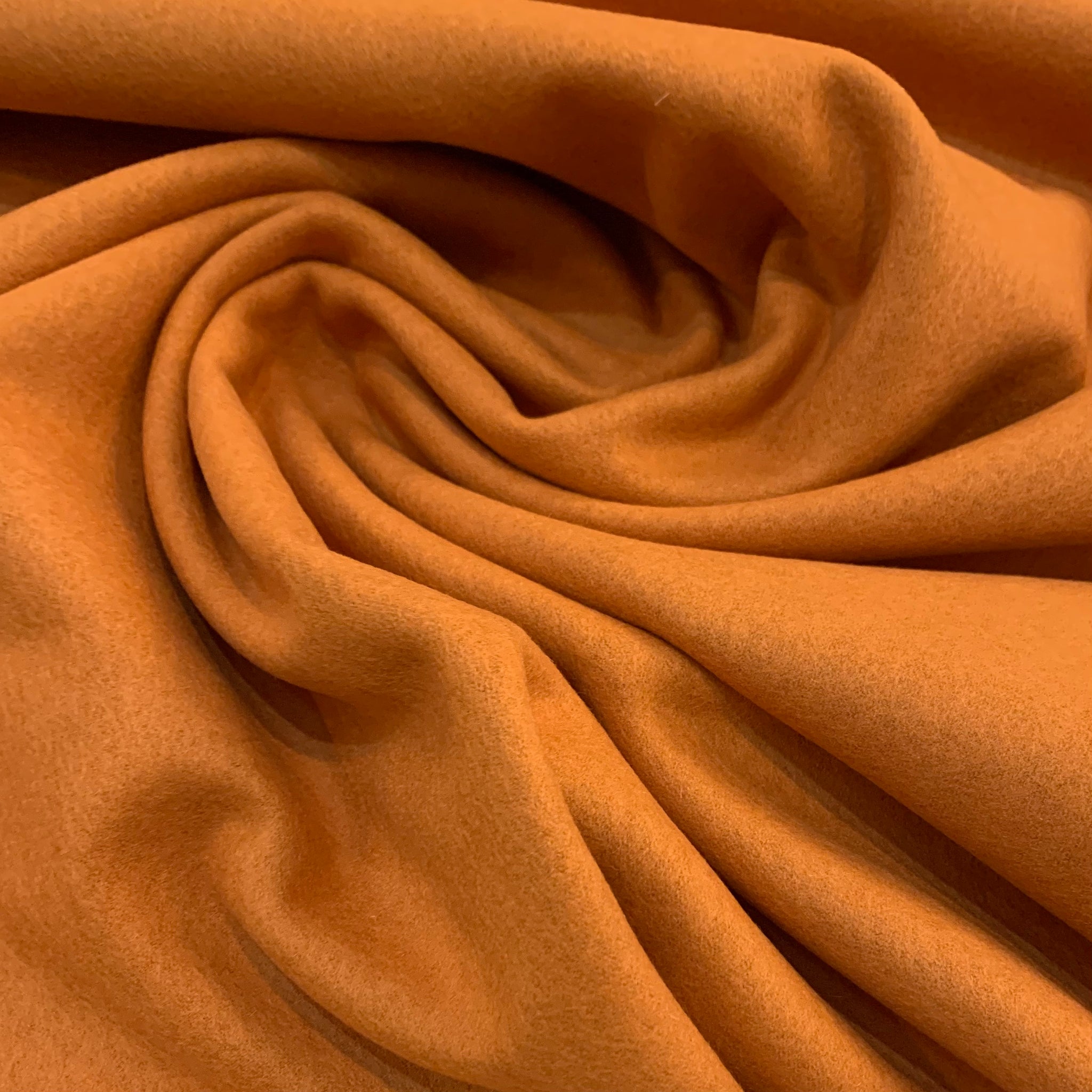 Wool Blend Melton Coating Fabric - Pumpkin Spice