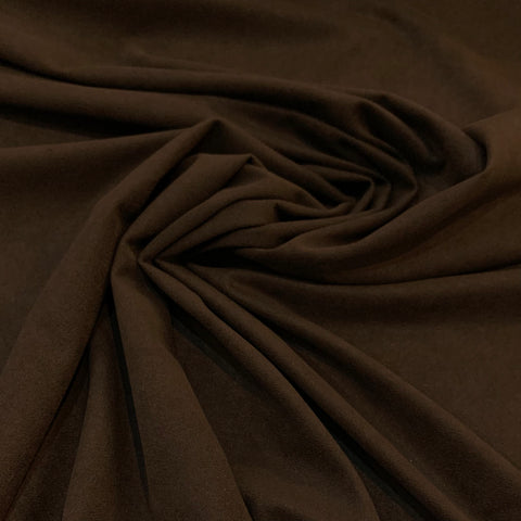 Suede Feel Lightweight Stretch Fabric - Chocolate Brown